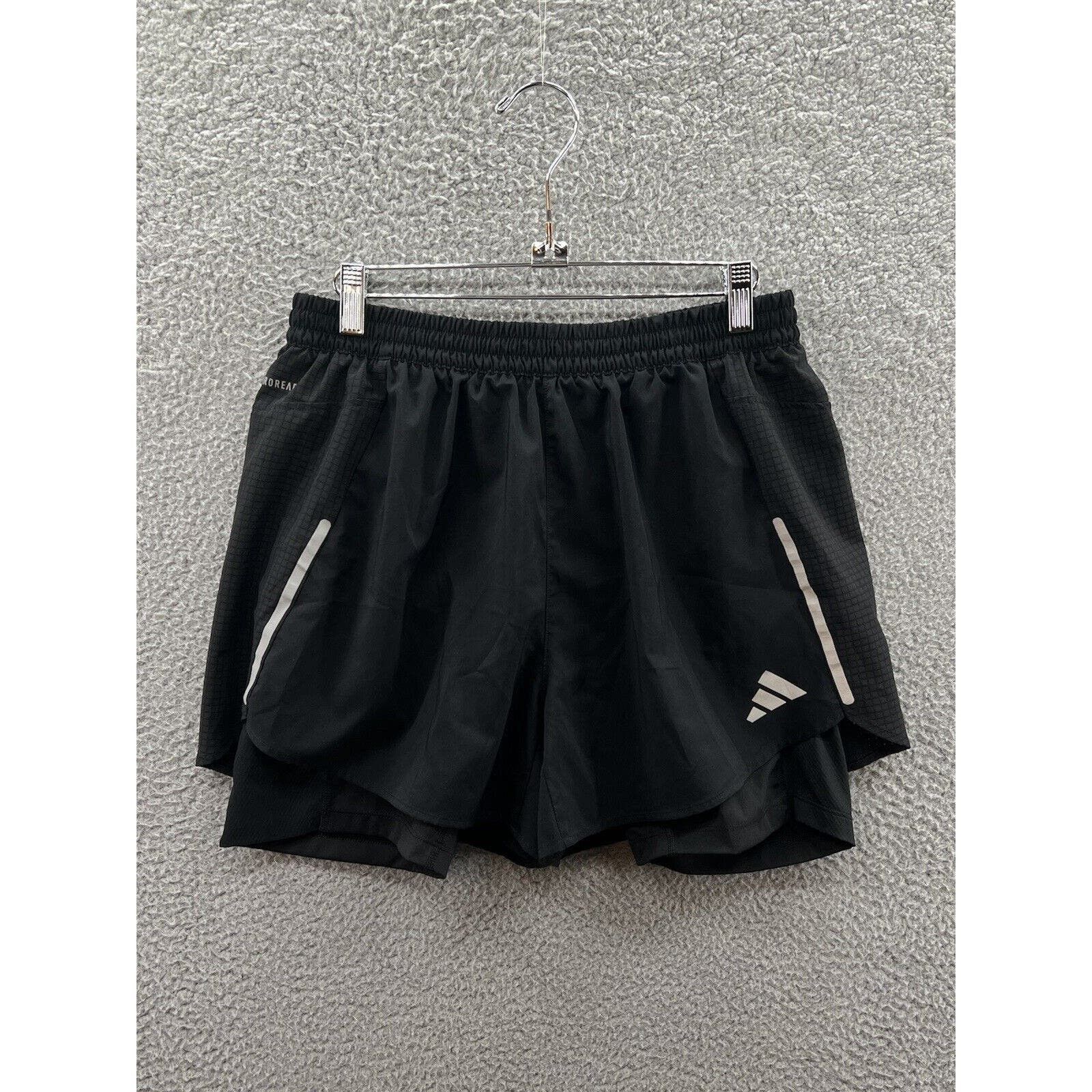 Adidas D4R 2iN1 Reflective Running Shorts Black HN8023 M