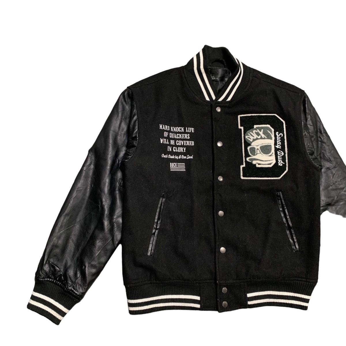 Japanese Brand B One Soul Duck Dude Quackers Varsity Jacket Size US M / EU 48-50 / 2 - 2 Thumbnail