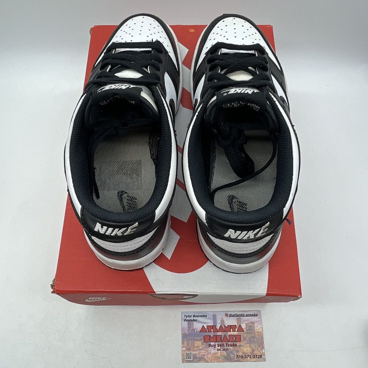Nike Dunk low black white Size US 6.5 / EU 39-40 - 6 Thumbnail