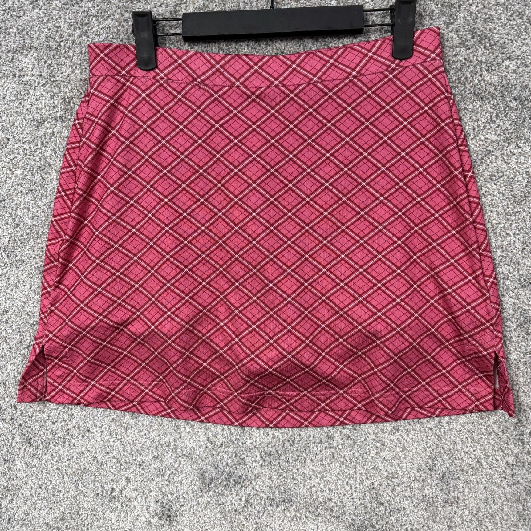 Adidas Adidas Skort Women 6 Pink Plaid ClimaCool Golf Short Skirt Activewear Comfortable Breathable Pocketed Size ONE SIZE - 2 Thumbnail