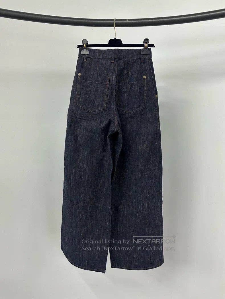Chanel Chanel Dark blue denim wide-leg trousers Size 42" / US 20 - 2 Thumbnail