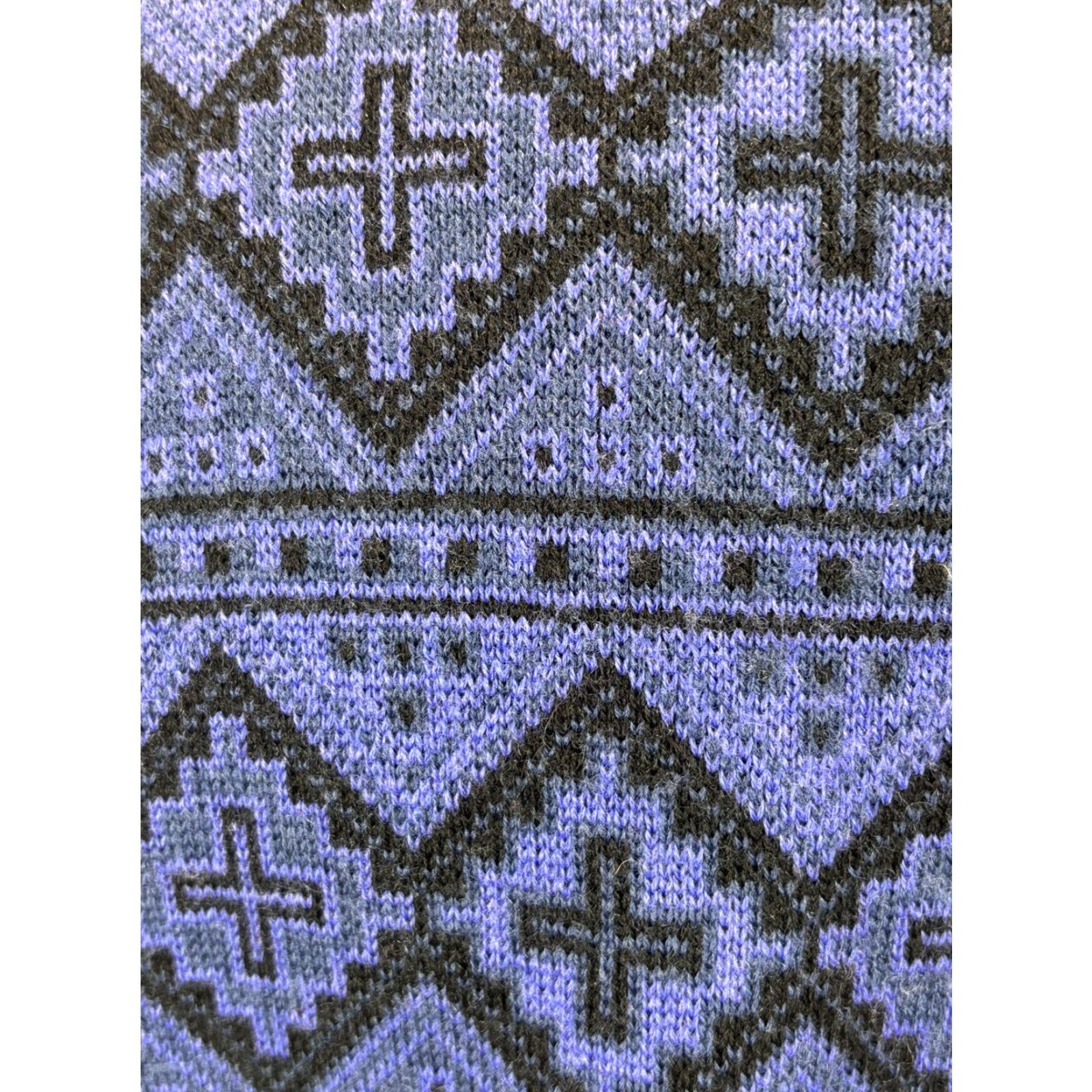 Vintage VINTAGE Demetre Ski Sweater Geometric Wool Blend 1/4 Zip Women Large Purple Black / USA Made Sweater Pullover Size L / US 10 / IT 46 - 6 Thumbnail