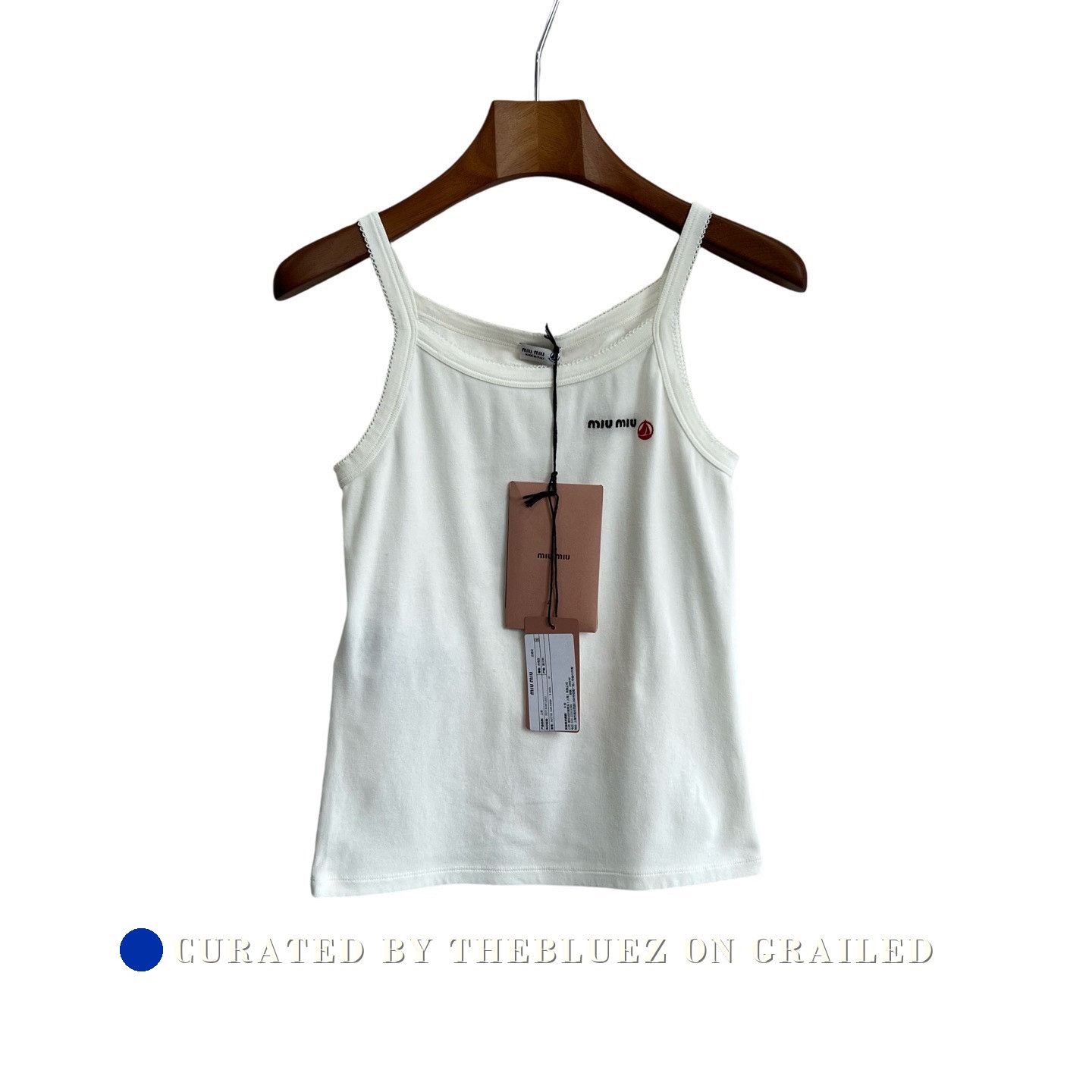 Miu Miu Miu Miu x Petit Bateau White Camisole Size S / US 4 / IT 40 - 1 Thumbnail