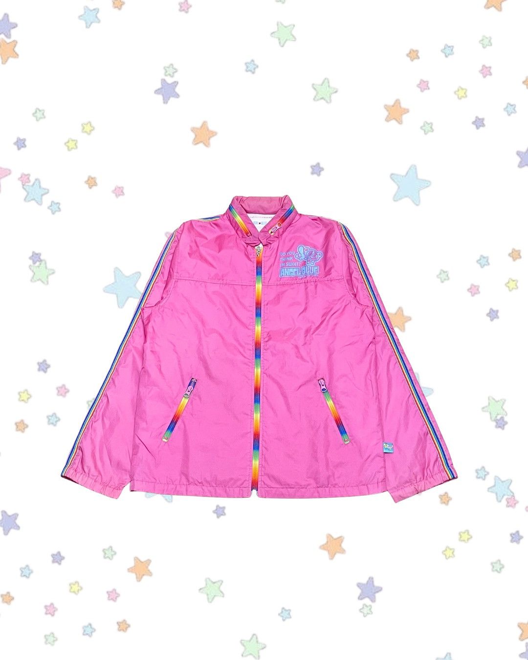 Angel Blue Angel Blue Sweet Rainbow Tape Hooded Windbreaker Size M / US 6-8 / IT 42-44 - 1 Thumbnail
