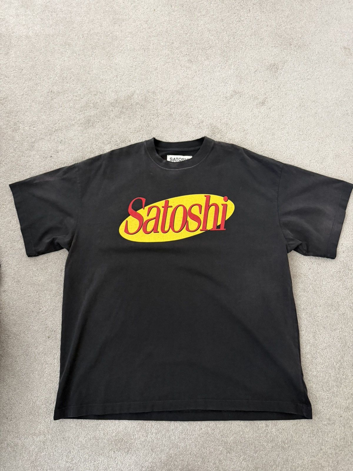 Satoshi Nakamoto SATOSHI NAKAMOTO SAMSUNG SPLIT GRAPHIC T-SHIRT