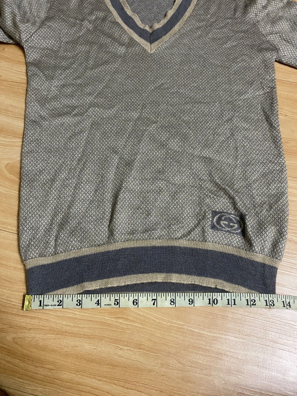 Gucci Gucci V-Neck Knit Sweater Grey Made in Italy Luxury Designer Size US S / EU 44-46 / 1 - 9 Thumbnail