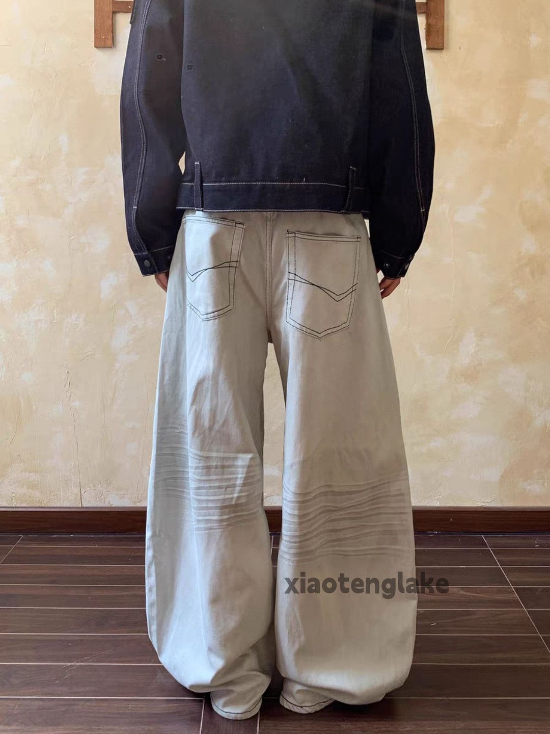 Jean Custom loose baggy skate hiphop flared yuppie jeans Size US 33 - 5 Thumbnail