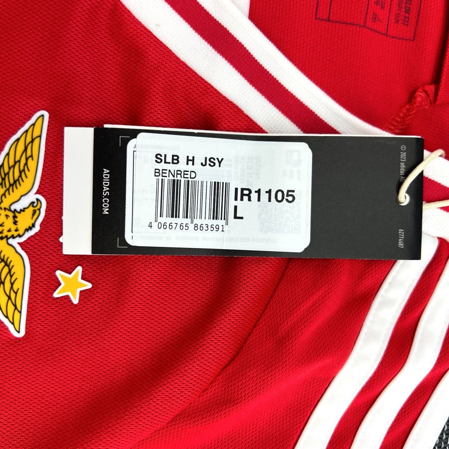 Adidas BNWT adidas Benfica 2023-2024 Home Football Jersey Mens Large Red Shirt Size US L / EU 52-54 / 3 - 5 Thumbnail