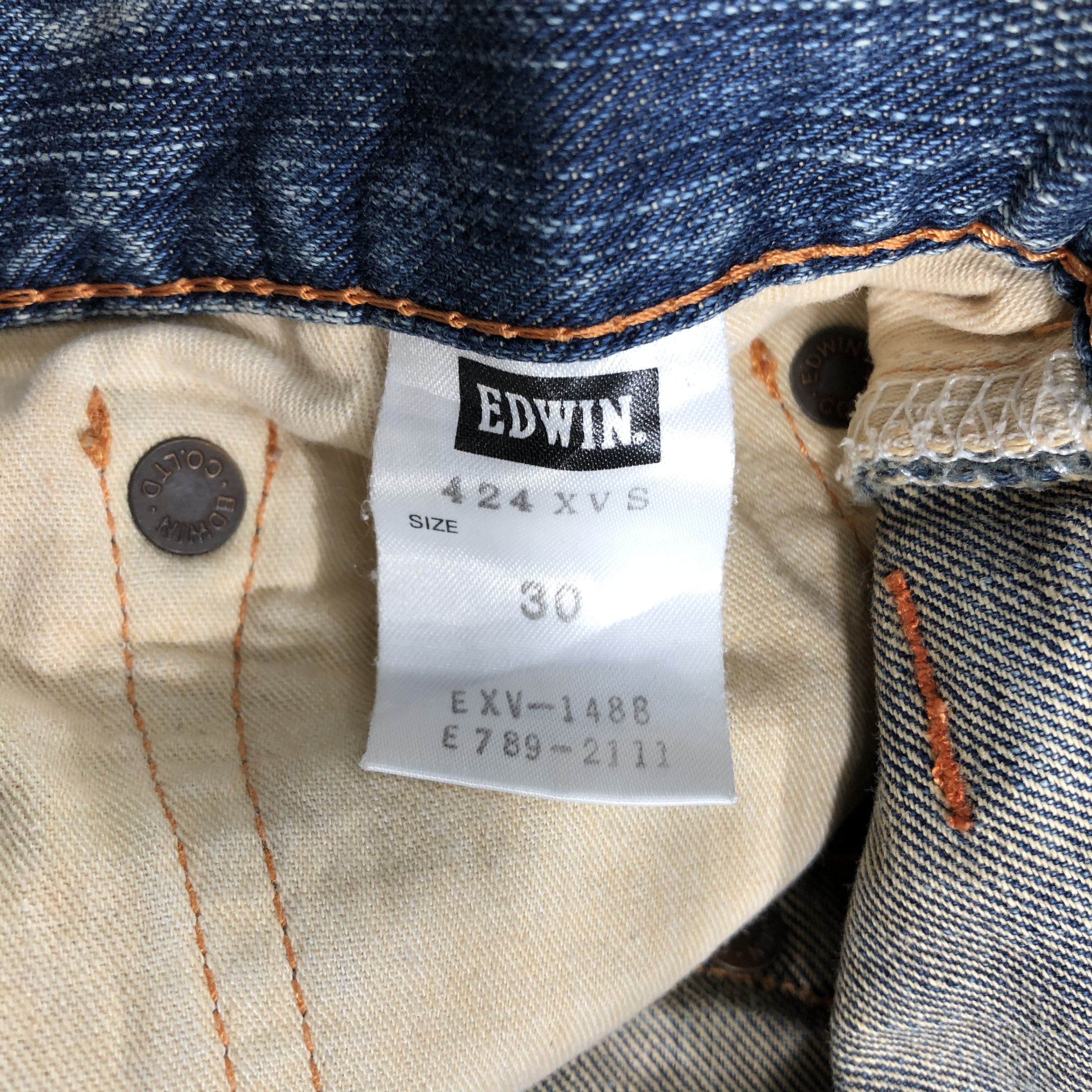 Edwin Vintage Edwin XV Jeans Distressed Denim KJ2198 Size US 30 / EU 46 - 10 Thumbnail