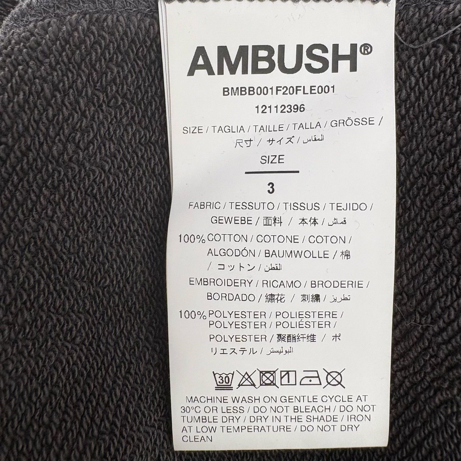 Ambush Design ambush Size3 Embroidered LOGO Hoodie in Dark Gray| Size XS / US 0-2 / IT 36-38 - 4 Thumbnail
