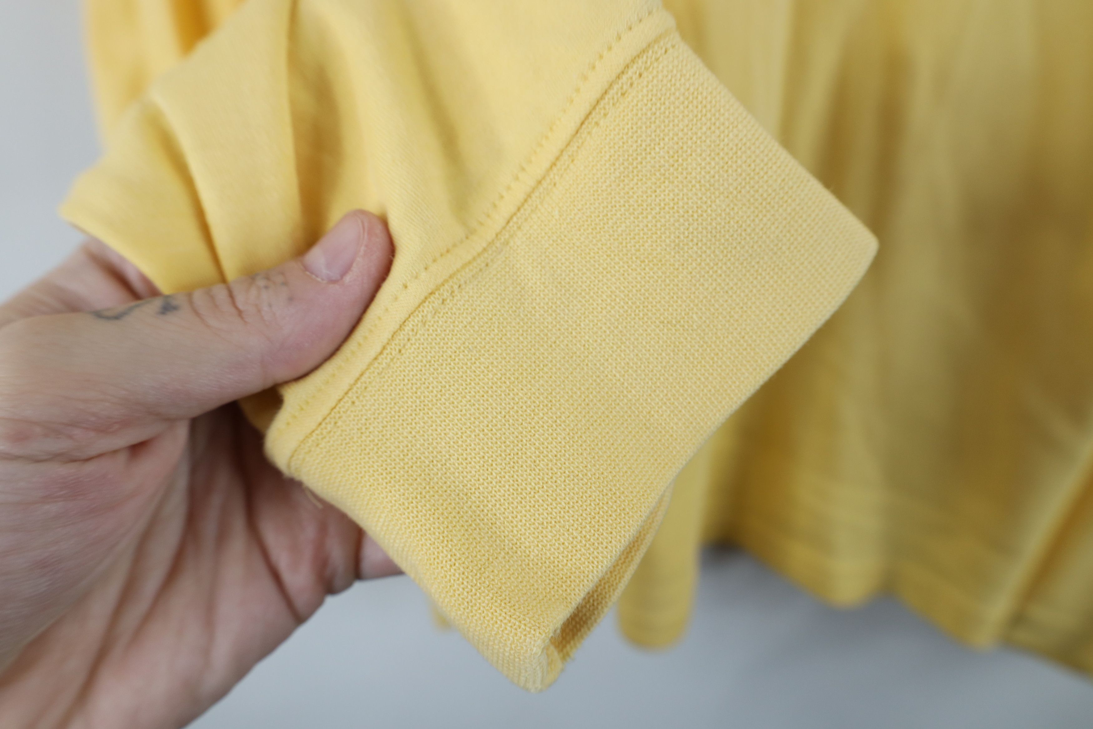 Brooks Brothers Vintage 90s Brook Brothers Turtleneck T-Shirt Yellow Cotton Size US L / EU 52-54 / 3 - 7 Thumbnail