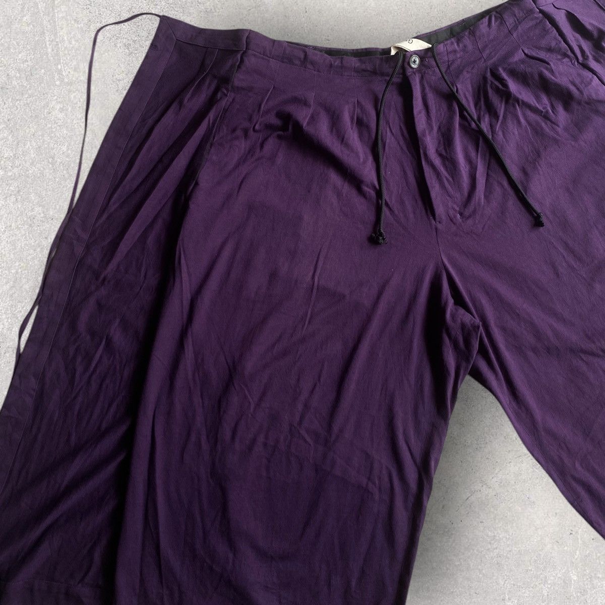 Yohji Yamamoto Ground Y Drawstring Wrap Cropped Pants Size US 34 / EU 50 - 3 Thumbnail
