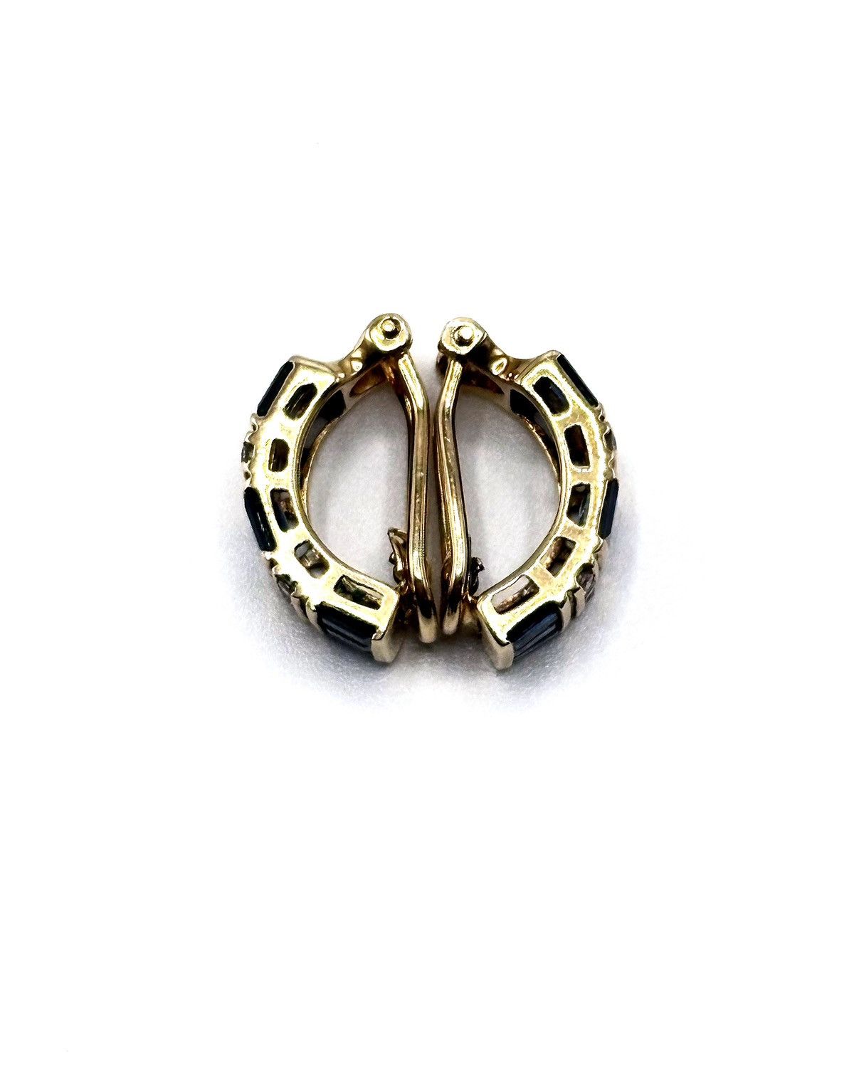 Other 14K Yellow Gold Sapphire Diamond Clip-On Earrings Size ONE SIZE - 6 Thumbnail