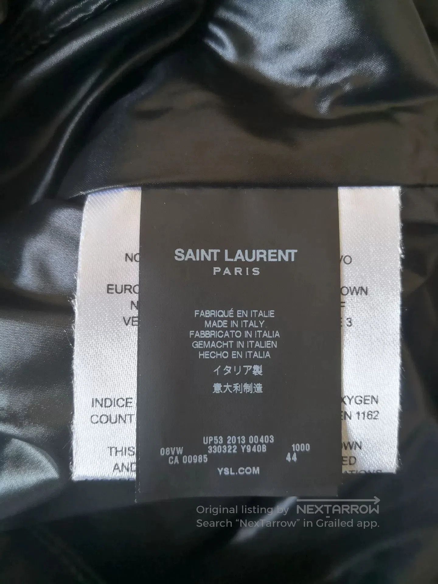 Saint Laurent Paris Saint Laurent Black Shiny Puffer Jacket. Size US S / EU 44-46 / 1 - 5 Thumbnail