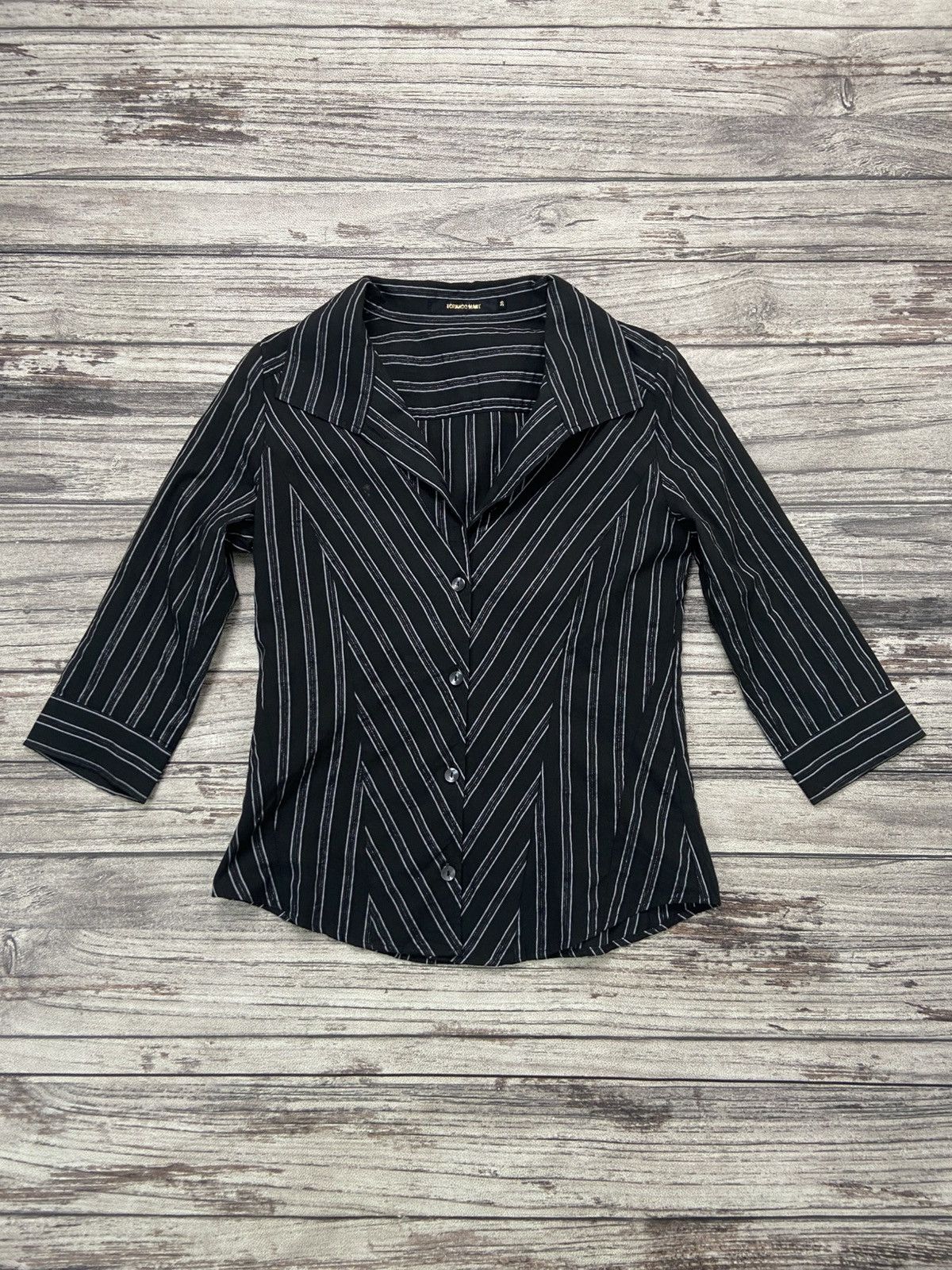 Tornado Mart 2000s Tornado Mart Sirens Officer Striped Open Collar Shirt Size S / US 4 / IT 40 - 4 Thumbnail