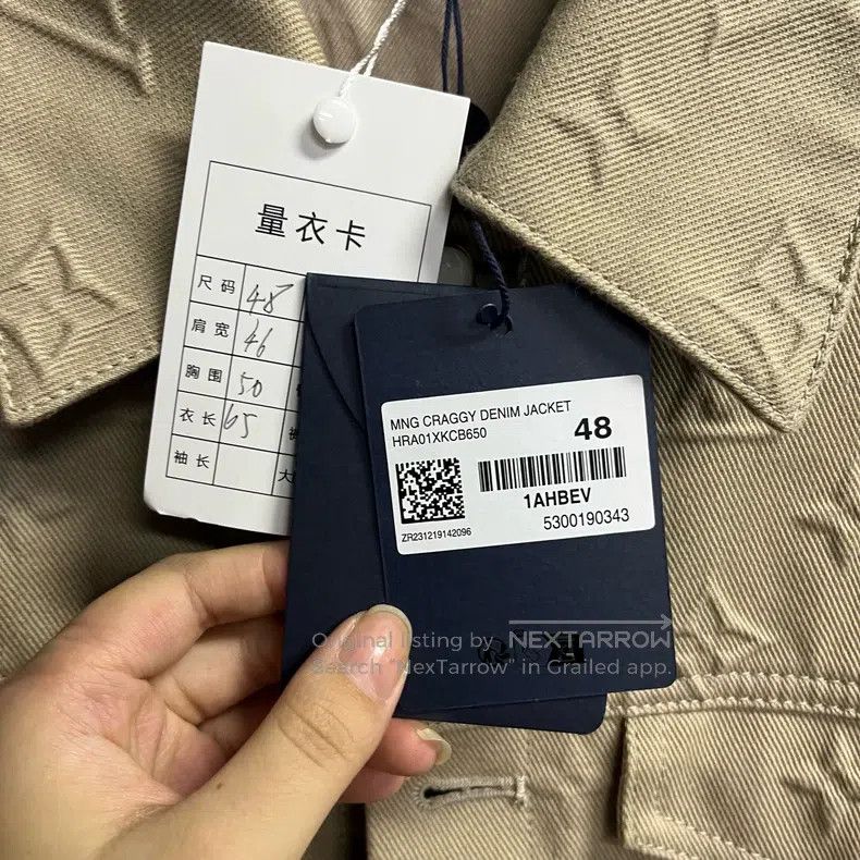 Louis Vuitton Louis Vuitton 25 khaki Logo embossed cotton long-sleeve de Size US M / EU 48-50 / 2 - 2 Thumbnail