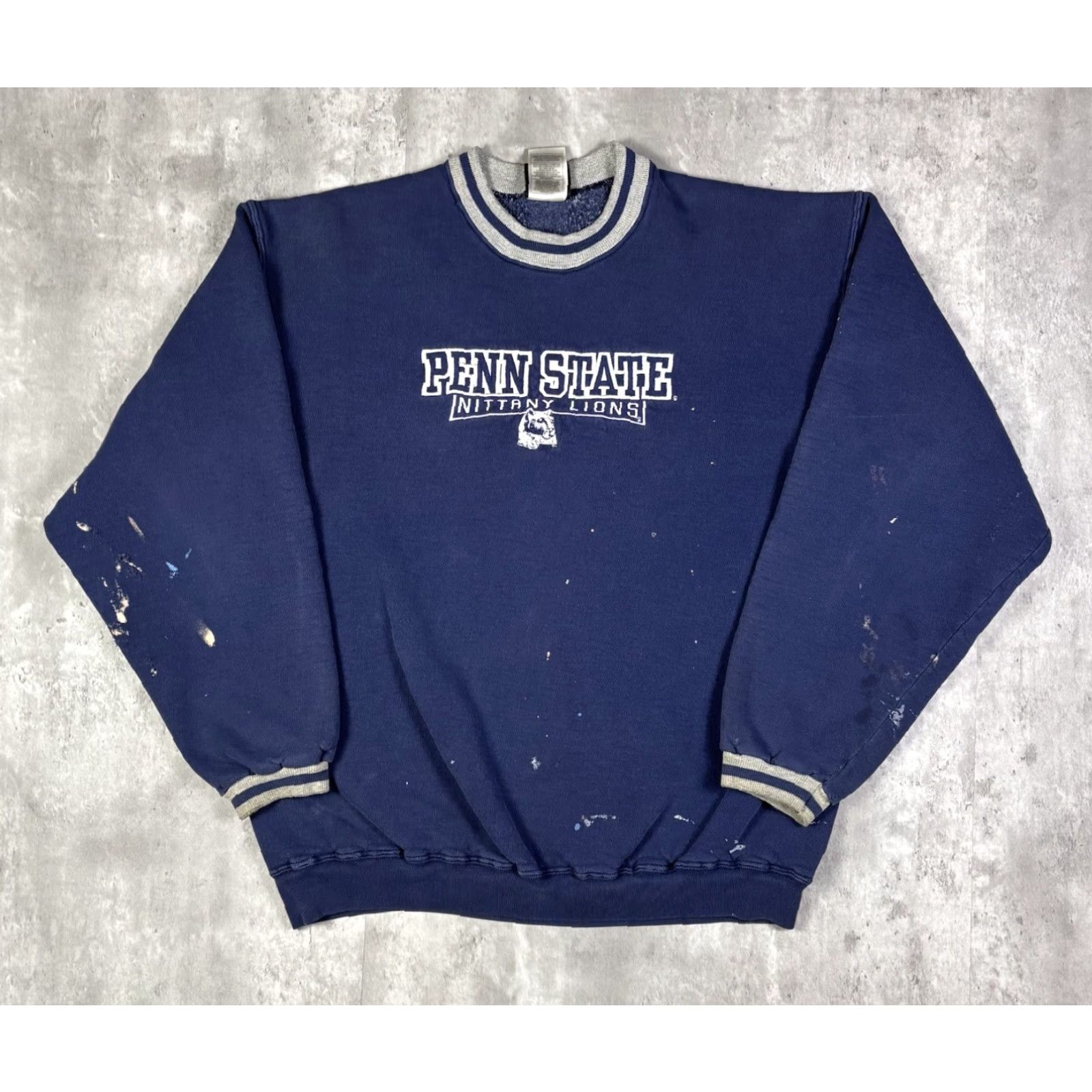 Pro Player VINTAGE Pro-player Sweatshirt XL Men Blue 90s Penn State University Embroidered Graphic Print Pullover Heavyweight Football Size US XL / EU 56 / 4 - 2 Thumbnail