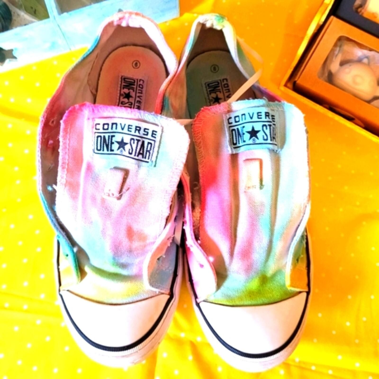 Converse Converse Tie-Dye Multicolor Low Top Sneakers Size US 9 / IT 39 - 2 Thumbnail