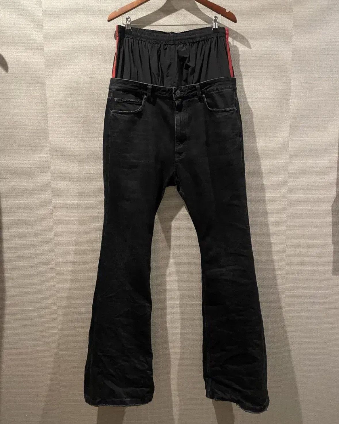 Balenciaga Balenciaga Hybrid Layered Denim Pants Size US 32 / EU 48 - 1 Thumbnail