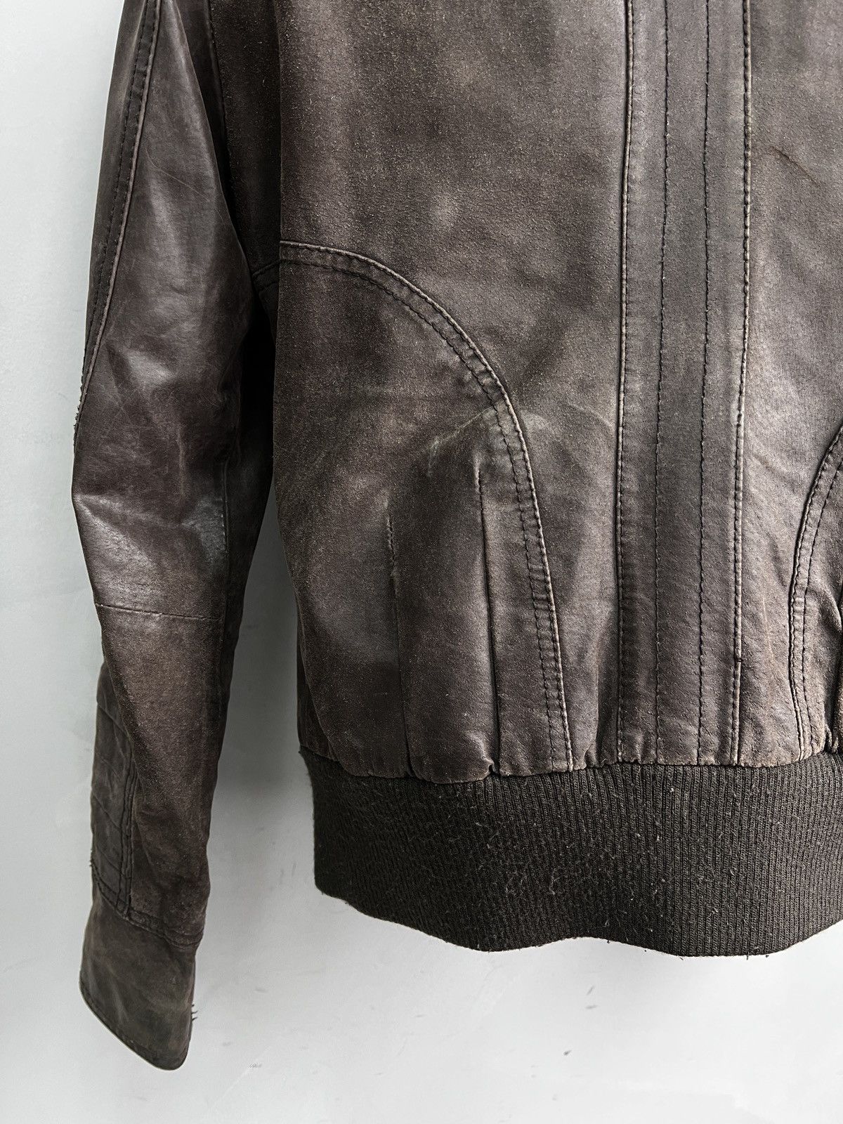 Hysteric Glamour long neck leather bomber jacket multipocket 14thaddiction Size US S / EU 44-46 / 1 - 8 Thumbnail