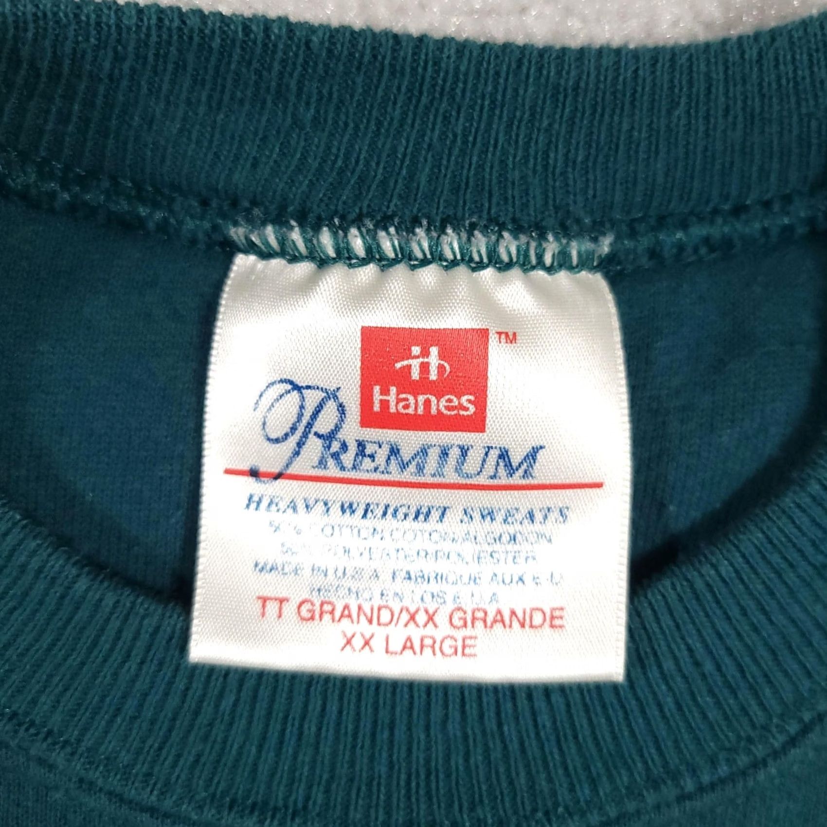 Hanes VINTAGE Hanes Premium Sweatshirt Mens 2XL Crewneck Heavyweight Pullover Classic Green Size US XXL / EU 58 / 5 - 4 Thumbnail