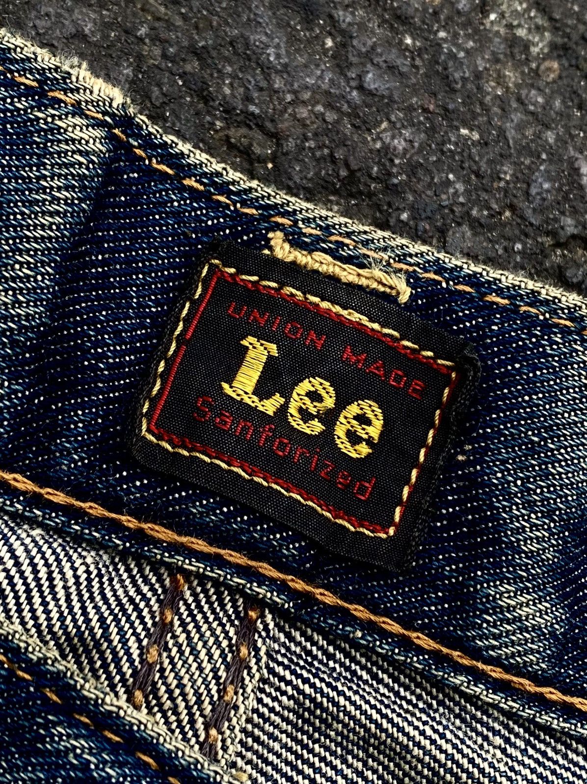 Lee Vtg Lee Half Selvedge Distressed Denim Mud Wash🇯🇵 Size US 32 / EU 48 - 6 Thumbnail