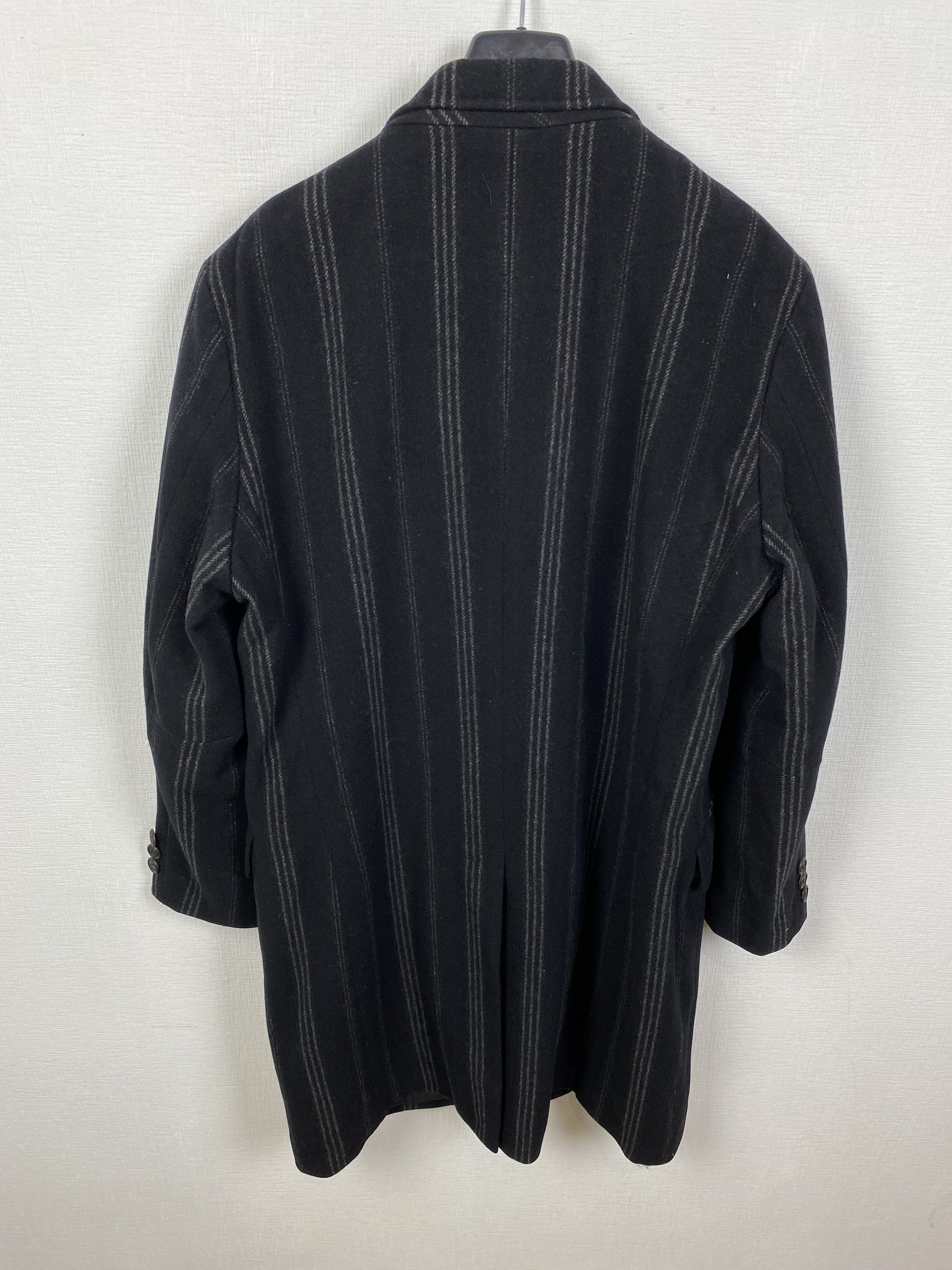 Designer Paco Rabanne Men Wool Striped Coat size M Size US M / EU 48-50 / 2 - 7 Thumbnail