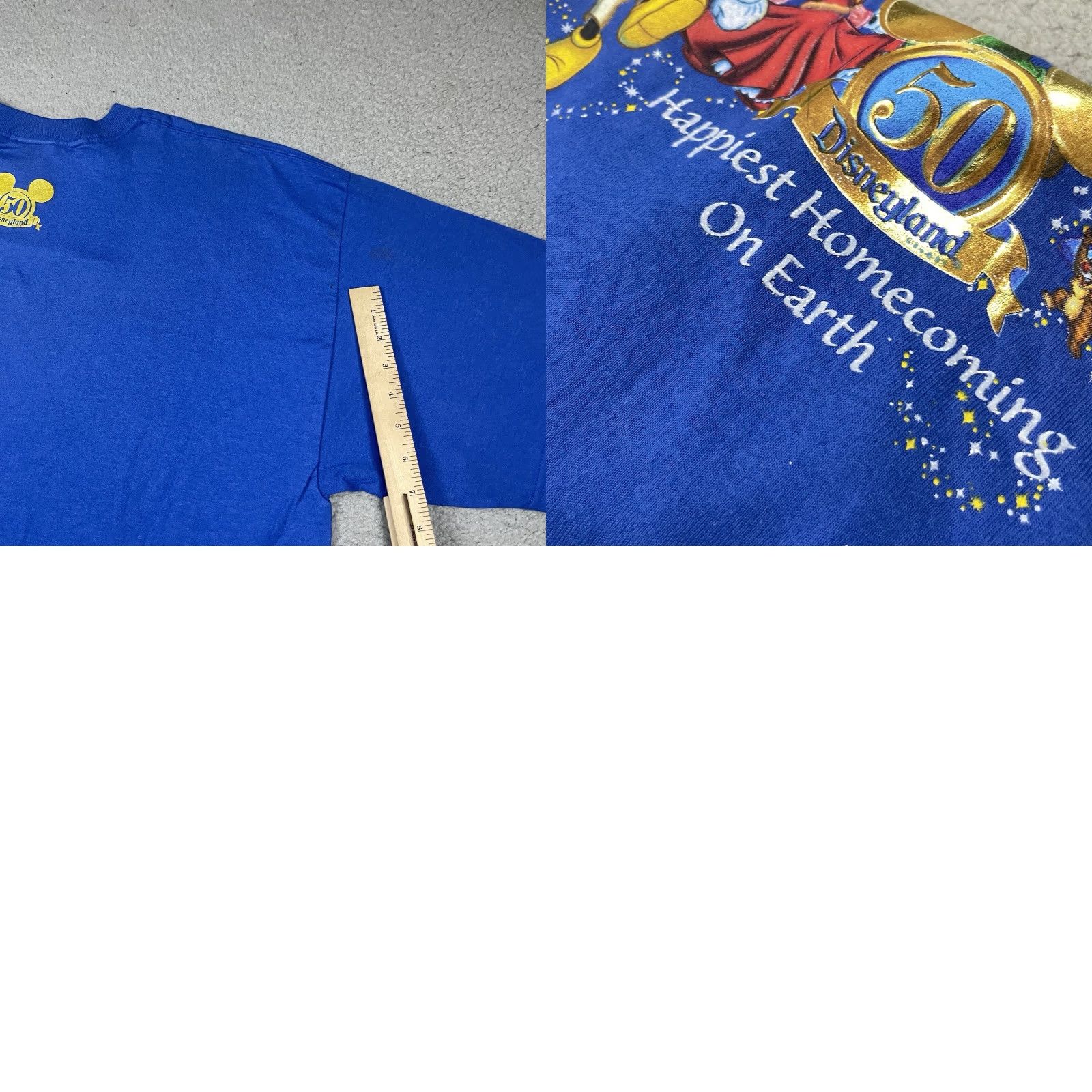 Disney VINTAGE Disney T-Shirt Men 2XL Blue Mickey Mouse 50th Anniversary Disneyland Resort Shirt Size US XXL / EU 58 / 5 - 10 Thumbnail