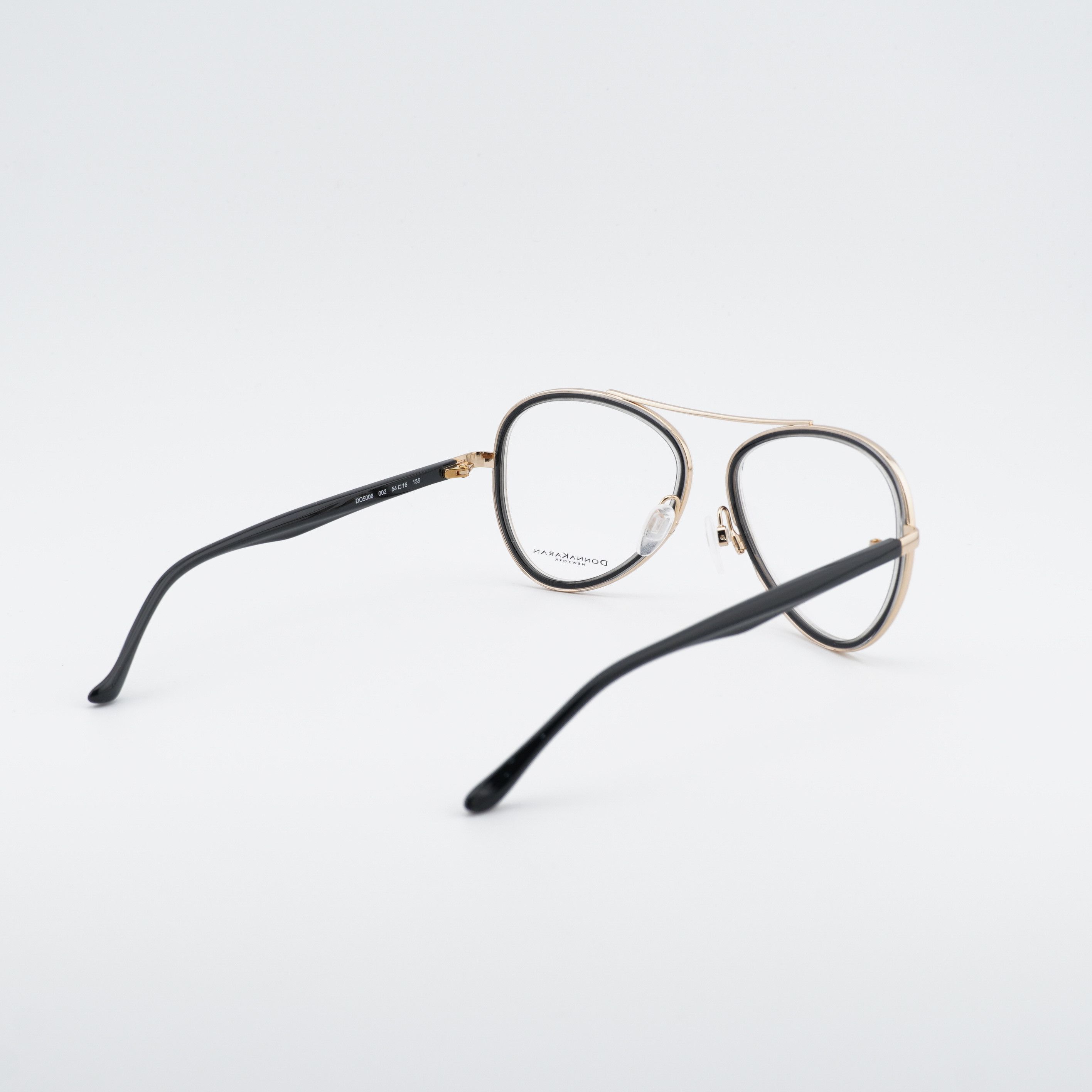 Donna Karan Donna Karan DO5006 002 Eyeglasses - Black/Gold 54mm Aviator Size ONE SIZE - 3 Thumbnail
