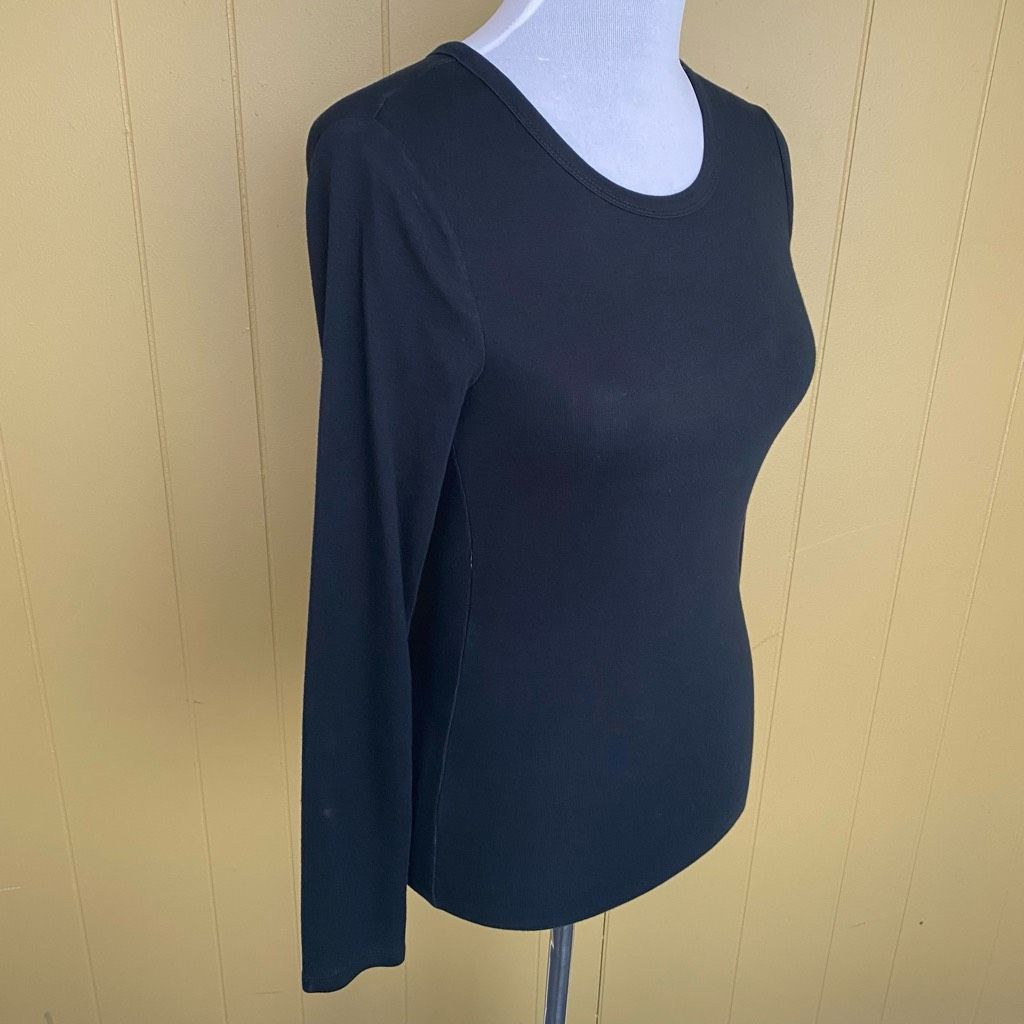 Gap Gap women XS Crewneck Longsleeve fitted shirt black Size XS / US 0-2 / IT 36-38 - 2 Thumbnail