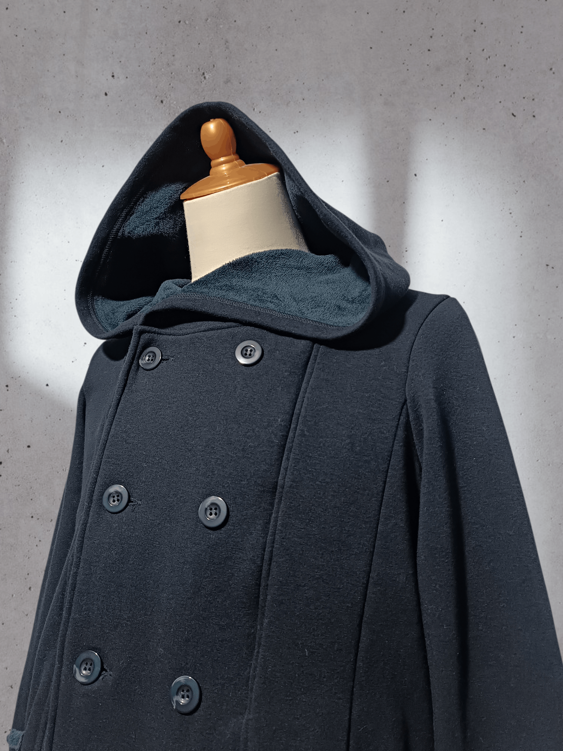 Japanese Brand Japanese Double Breasted Pea Coat Hoodie Size US M / EU 48-50 / 2 - 3 Thumbnail