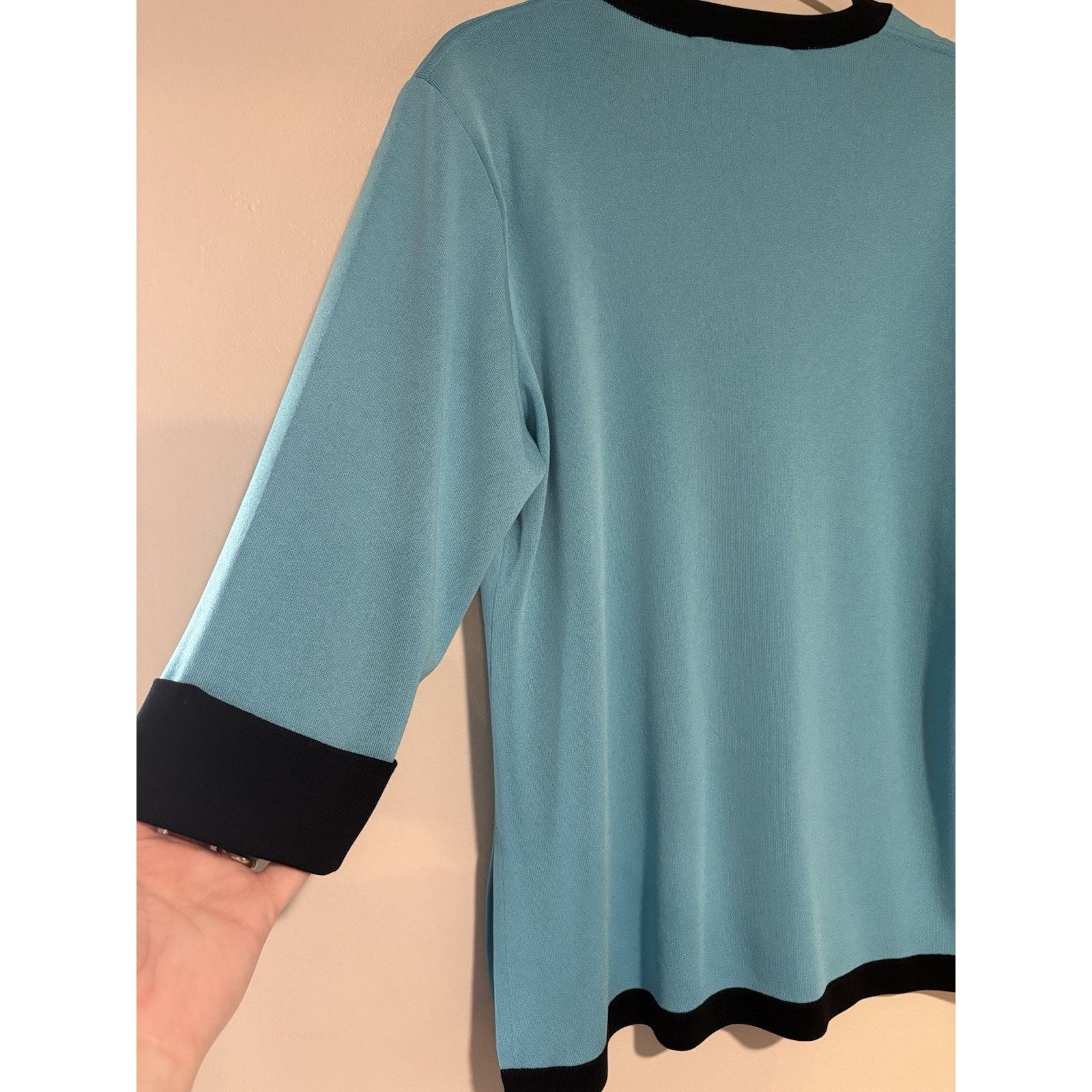 & Other Stories Exclusively Misook Cardigan Top Medium Blue Silky Acrylic Size M / US 6-8 / IT 42-44 - 9 Thumbnail