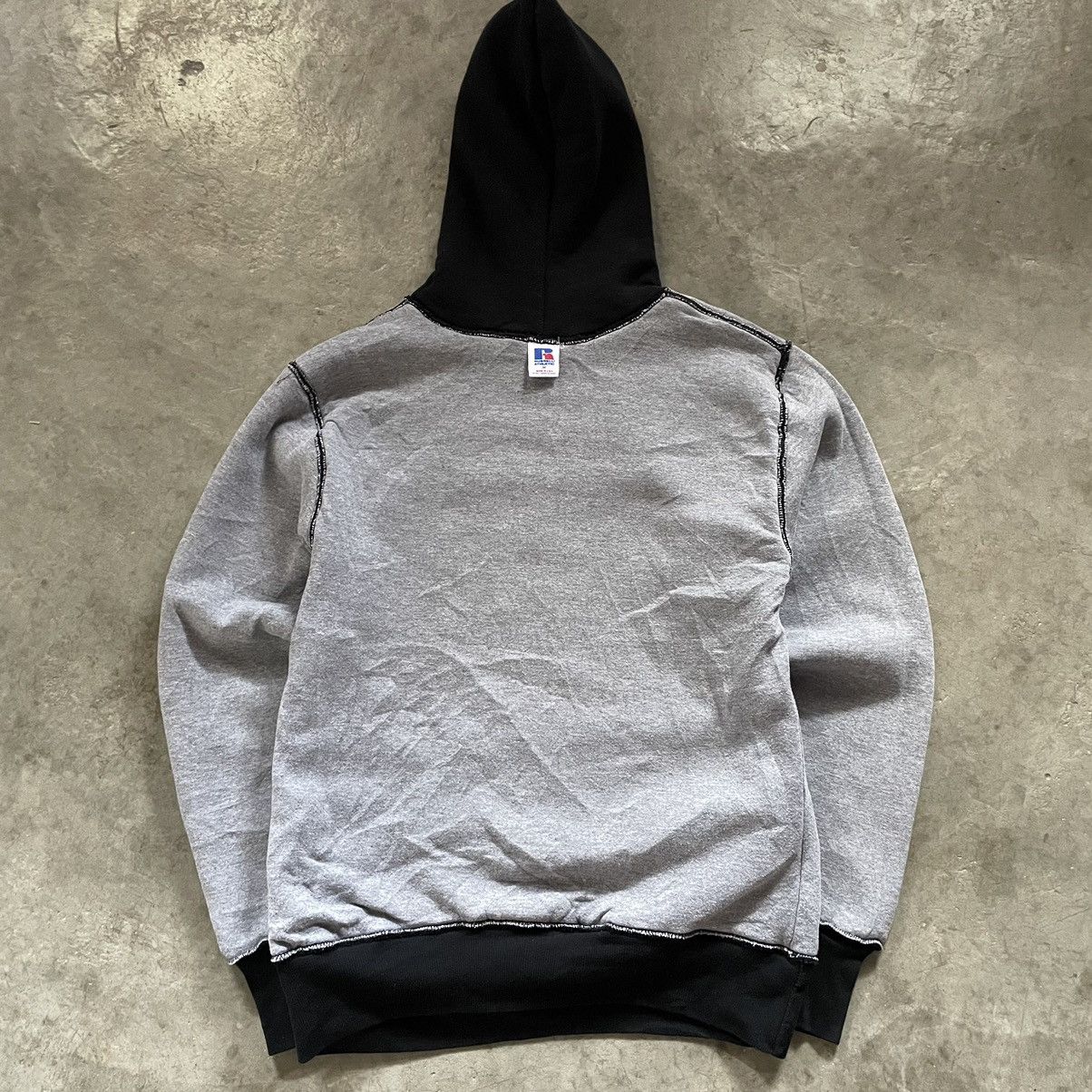 Russell Athletic × Vintage 80s Russel Black Faded double face hoodie Size US M / EU 48-50 / 2 - 5 Thumbnail