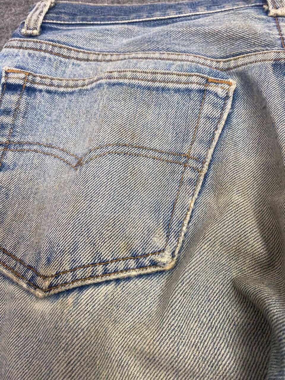 Levi's vintage levis 501xx distressed denim nice design Size US 35 - 9 Thumbnail