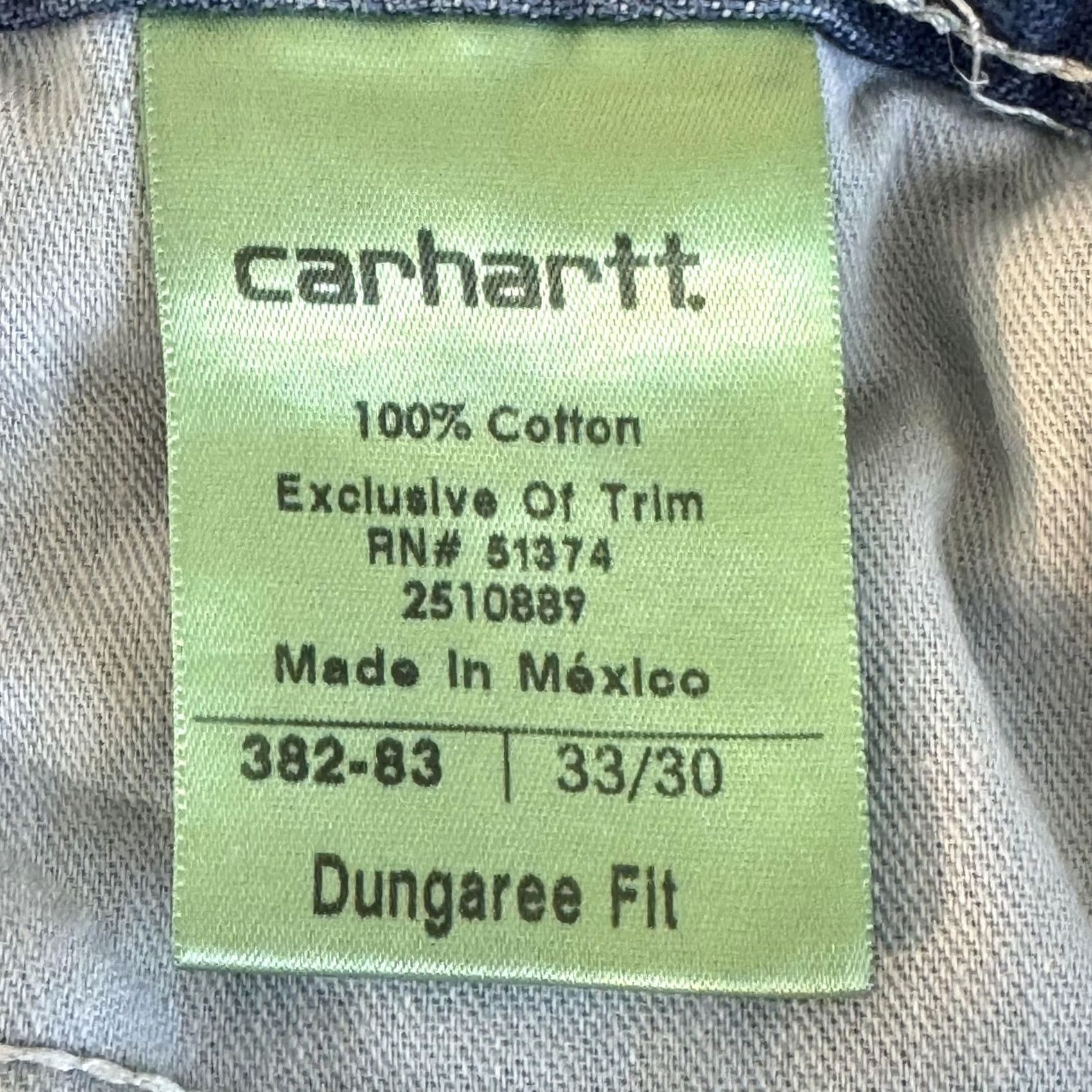 Carhartt VINTAGE Carhartt Jeans Mens 33x30 Blues Denim Dungaree Fit Carpenter Workwear Size US 33 - 4 Thumbnail