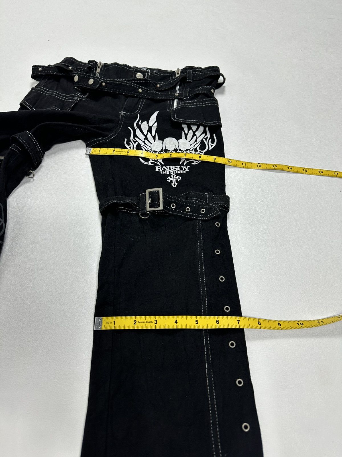 Other K star Punk Rock Bondage Skull Skeleton Poem Style Pants Size 28" / US 6 / IT 42 - 18 Thumbnail