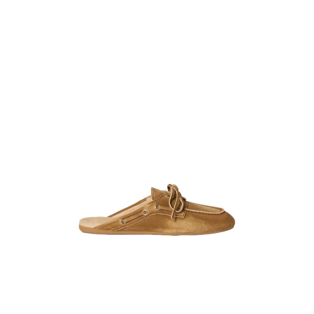 MIU MIU $995 Cinnamon Faded Suede Mules New And Authentic (W