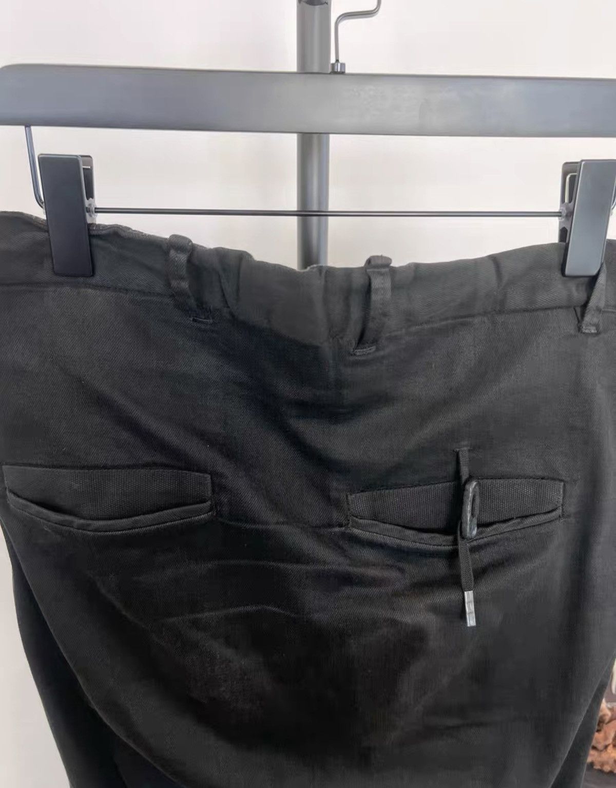 Boris Bidjan Saberi Boris Bidjan Saberi Waxed Coated Slim-Fit Denim Pants Size US 31 - 4 Thumbnail