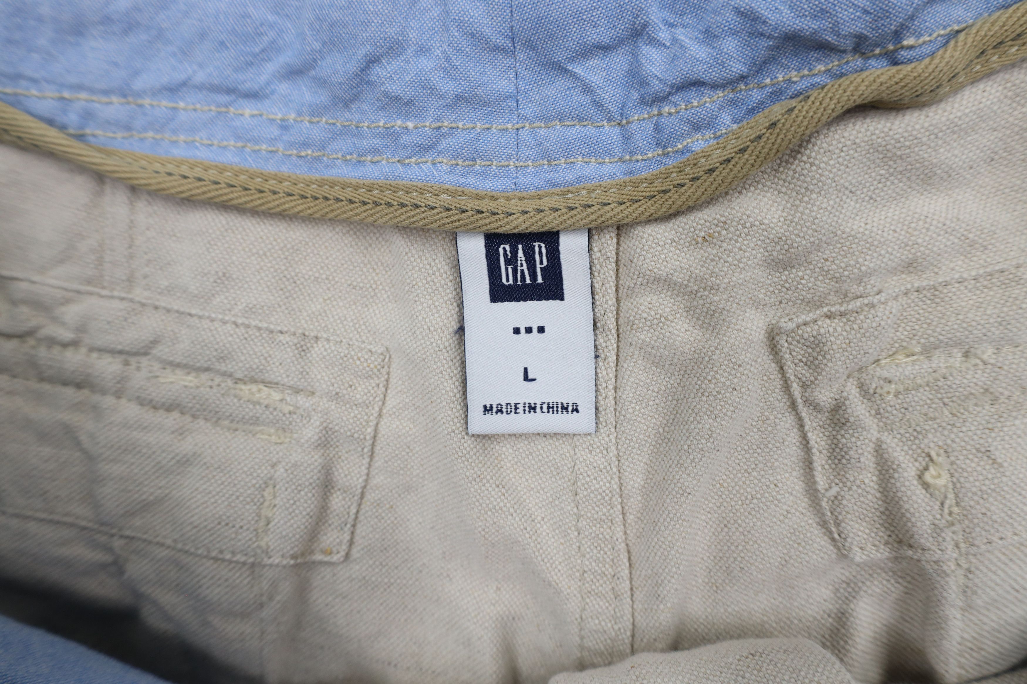 Gap Vintage Y2K Gap Above Knee Linen Blend Harem Shorts Beige Size US 34 / EU 50 - 7 Thumbnail