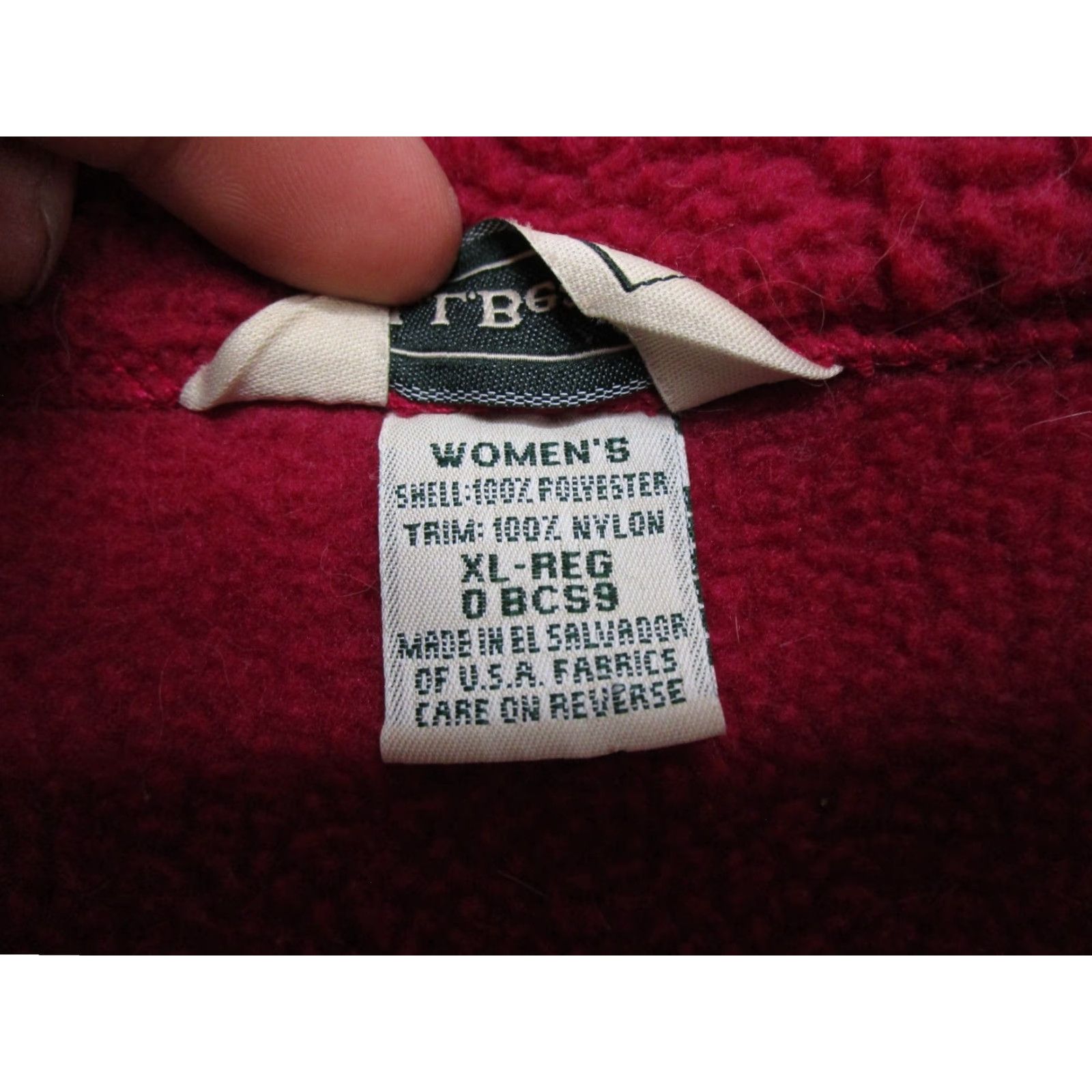 Vintage L.L.Bean Jacket Womens XL Red Half Zip BOA FLEECE Sherpa Comfort Basic Jacket Womens XL Red Size XL / US 12-14 / IT 48-50 - 3 Thumbnail