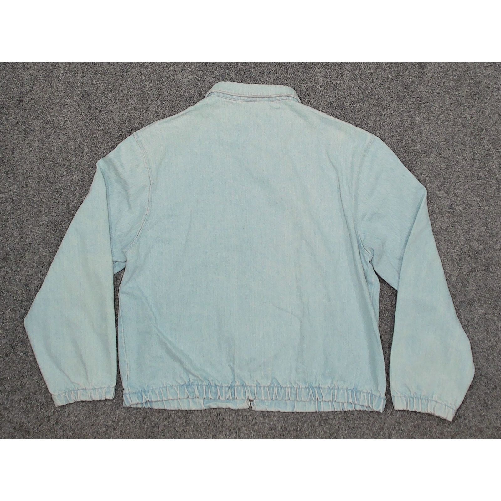 Vintage 0s Vintage Light Wash Denim Boxy Cropped Bomber Jacket Size US L / EU 52-54 / 3 - 4 Thumbnail