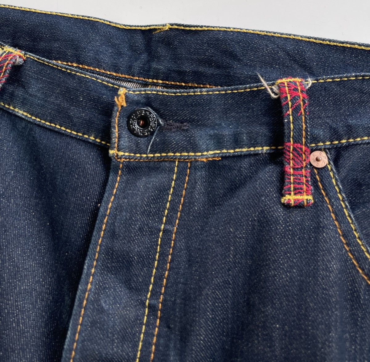 Red Monkey RMC Jeans Scarlet Tsunami Wave By Martin Ksohoh Size US 39 - 11 Thumbnail