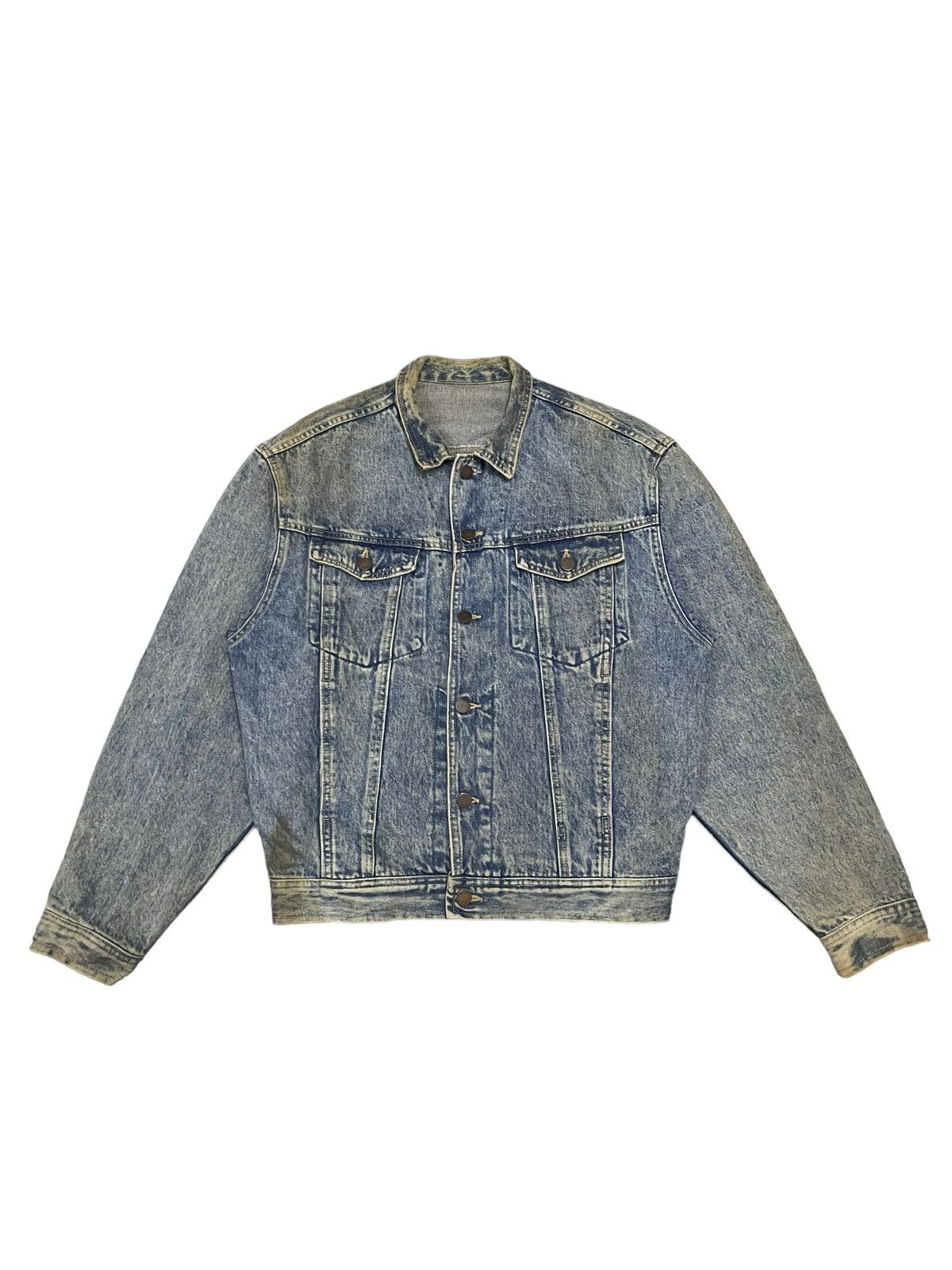 Japanese Brand Vintage Japanese Brand Acid Wash Style Denim Jacket Size US M / EU 48-50 / 2 - 1 Thumbnail