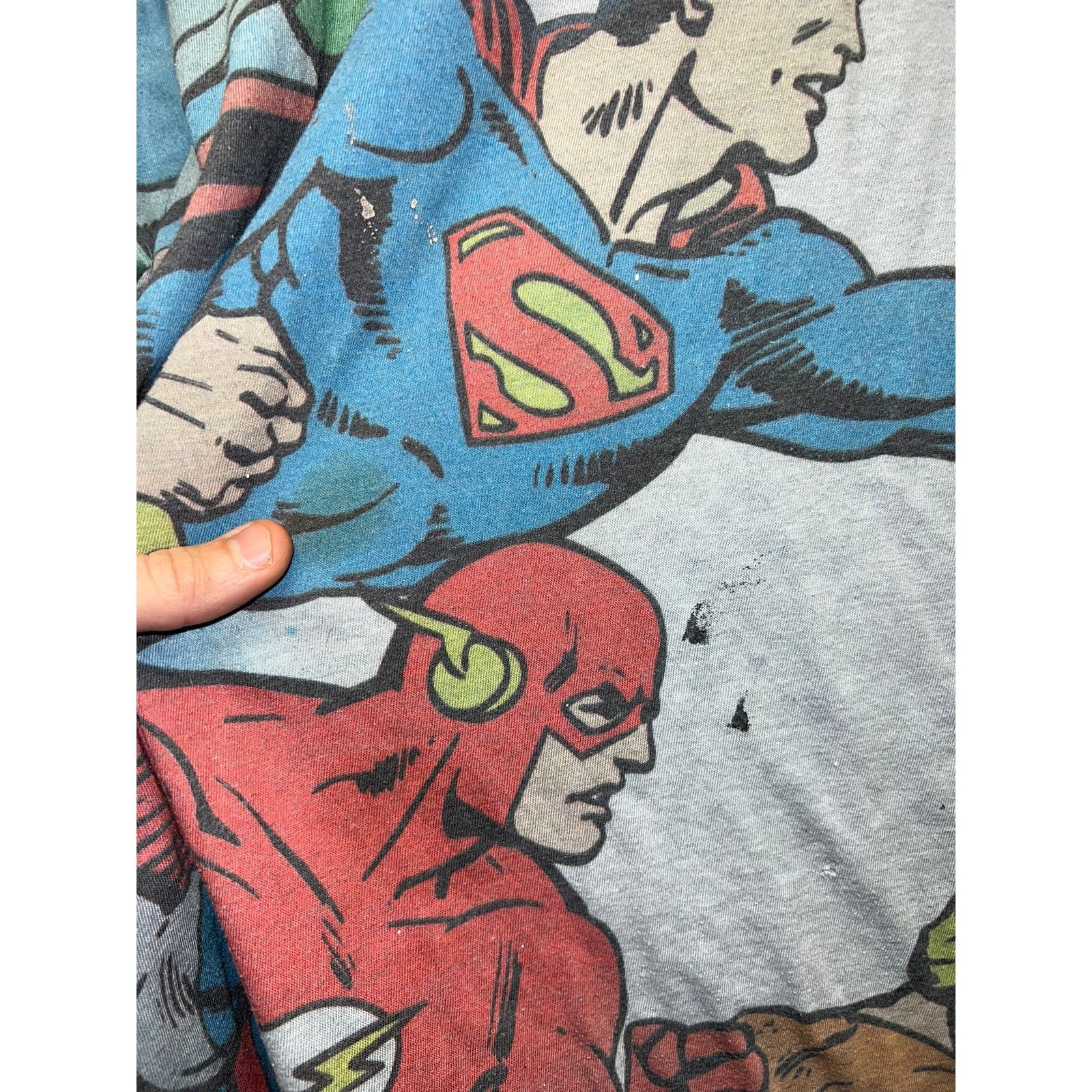 DC Comics Vintage DC Comics Shirt Polyester Superhero Batman Flash M Size US M / EU 48-50 / 2 - 7 Thumbnail