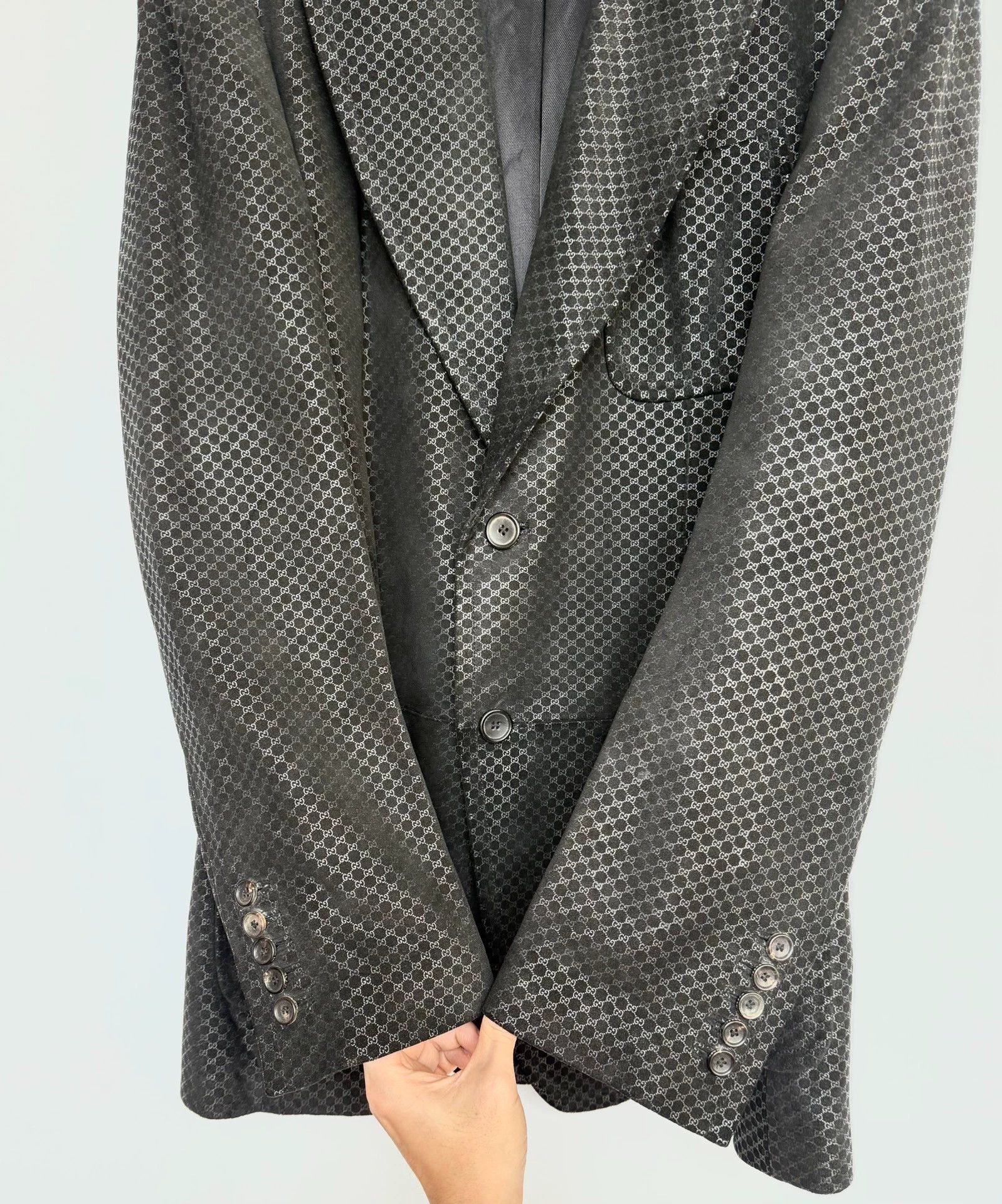 Gucci Gucci Full GG Suede Leather Blazer Jacket (Size 54) Size 54R - 2 Thumbnail