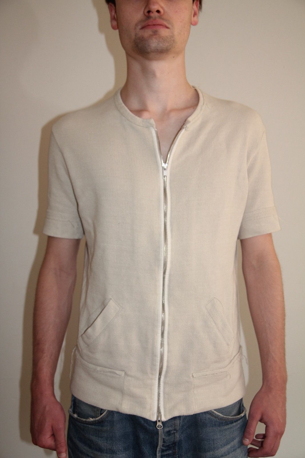 Yohji Yamamoto Yohji Yamamoto Short Sleeve Zip-Up Size US M / EU 48-50 / 2 - 2 Thumbnail