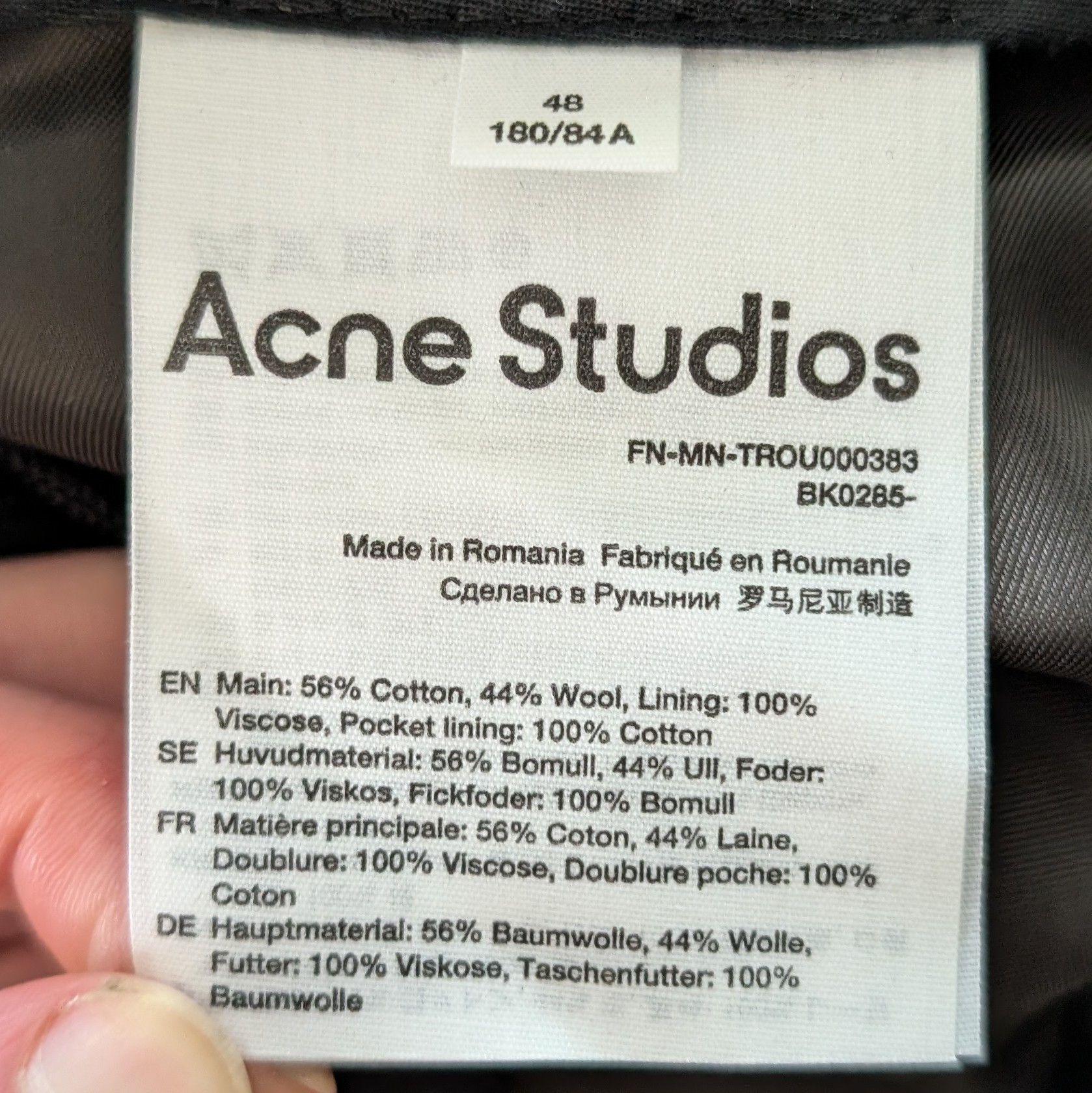 Acne Studios Wool Tailored Trousers Size US 32 / EU 48 - 4 Thumbnail