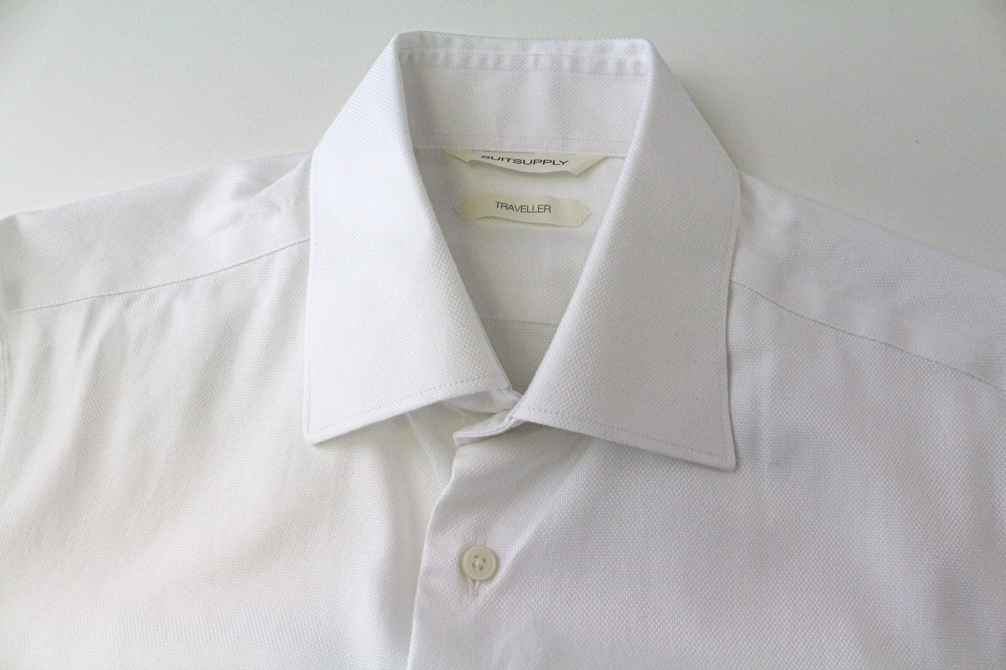Suitsupply TRAVELLER 37/14 1/2 Extra Slim White Cotton Shirt 79270 Size 36R - 3 Thumbnail