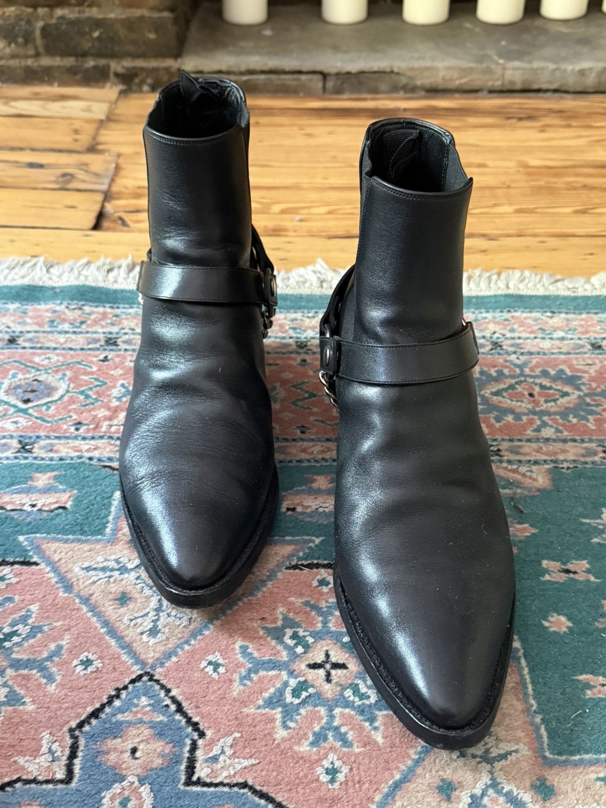 Celine Celine Black Camargue Biker Boots Size US 10 / EU 43 - 2 Thumbnail