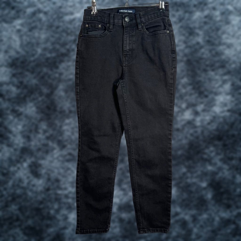 Calvin Klein Calvin Klein Jeans Slim Fit Womens Black Denim Size 25 Jeans Size 42" / US 20 - 1 Thumbnail